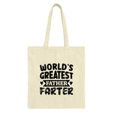 World's Greatest Father Farter Tote Bag, Funny Dad Gift, Unique Father's Day Present, Novelty Dad Joke Shopping Bag, Gift For Dad - Tawshia